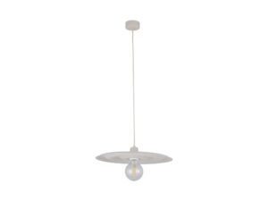 Miniaturka 4 - Lampa wisząca Onda kaszmir z szerokim falowanym metalowym kloszem