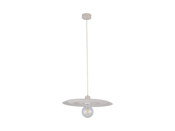 Lampa wisząca Onda kaszmir z szerokim falowanym metalowym kloszem