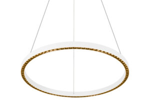 Miniaturka 1 - Lampa wisząca One Cube UP/DOWN biała, okrągły pierścień ze zwisem i rozetą
