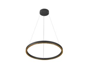 Miniaturka 6 - Lampa wisząca One Cube czarna 3000 K – pełny widok pierścienia na białym tle