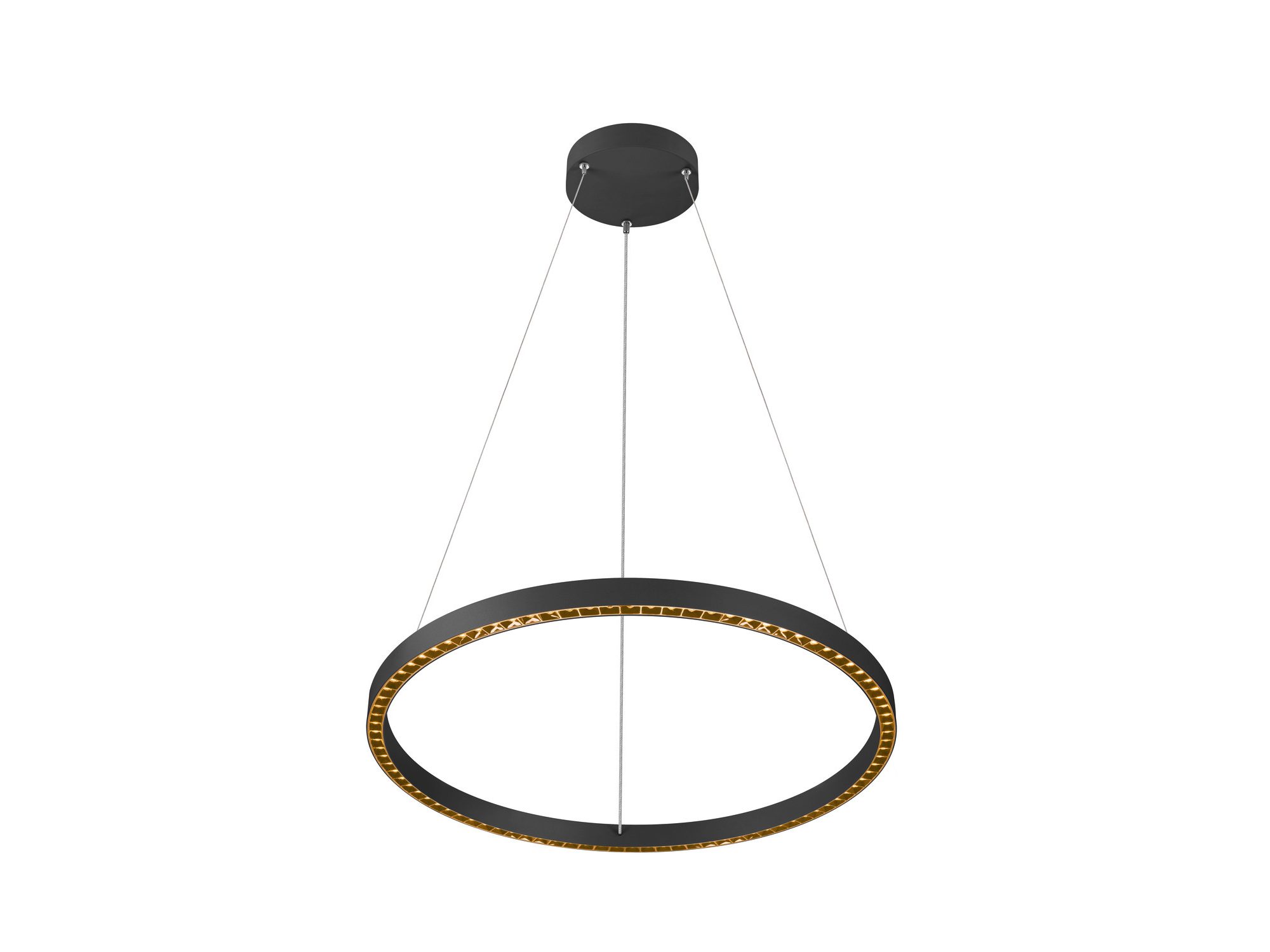 Lampa wisząca One Cube czarna 3000 K – pełny widok pierścienia na białym tle