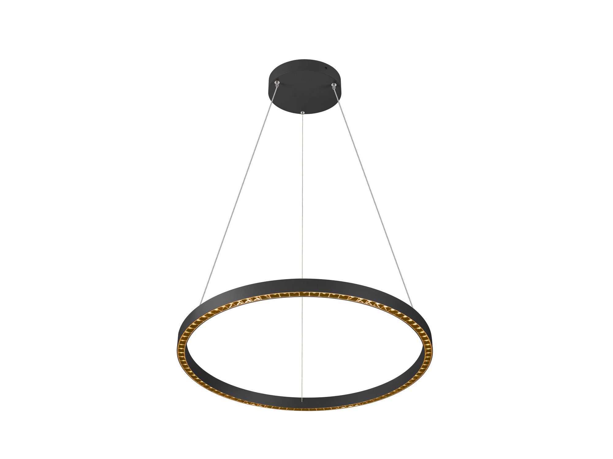 Czarna lampa wisząca One Cube UP/DOWN 3000 K, pełna rozeta i zawieszenie