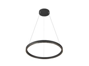 Miniaturka 2 - Czarna lampa One Cube UP/DOWN z pierścieniem LED i zawieszeniem