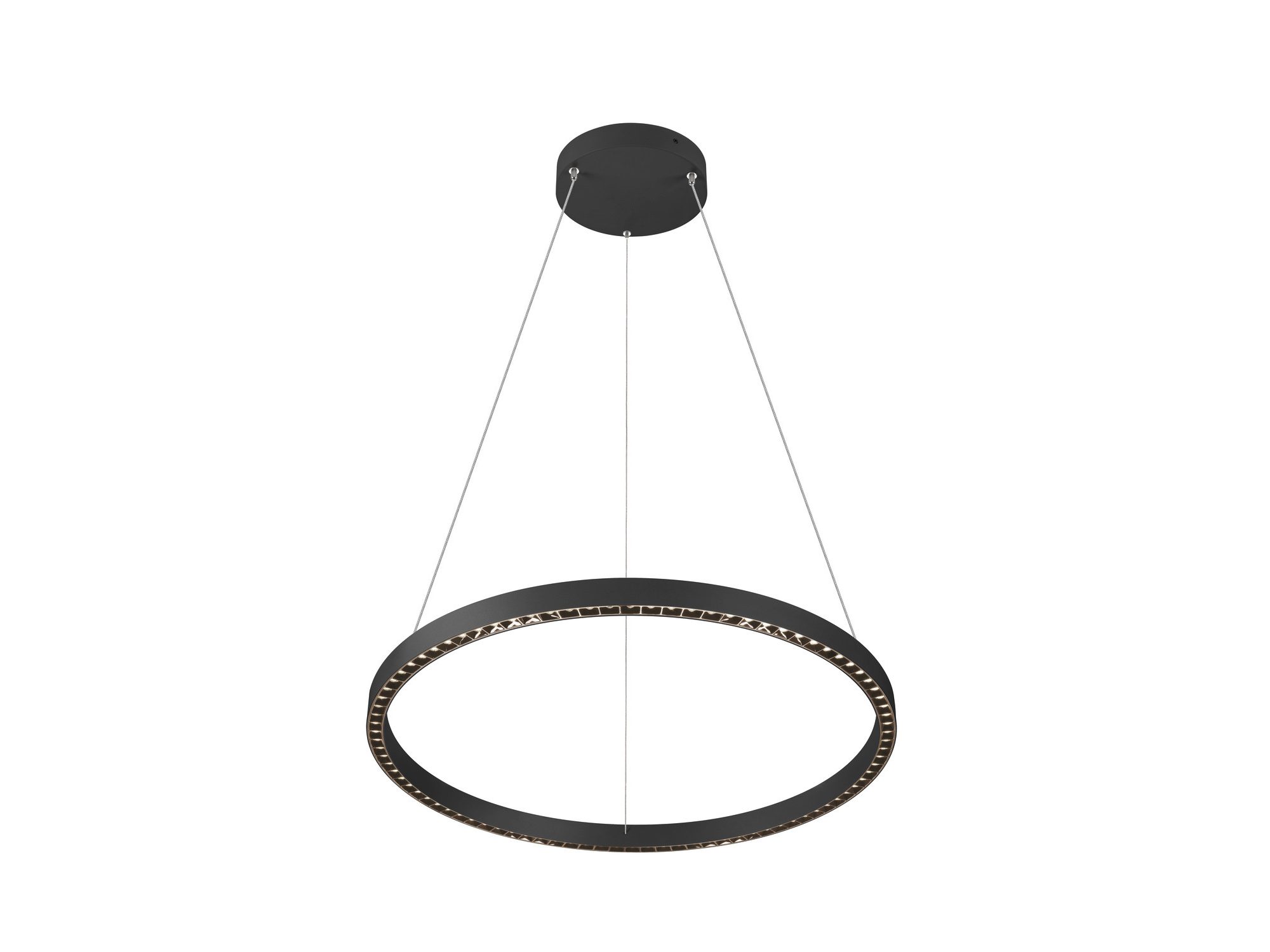 Czarna lampa One Cube UP/DOWN 4000 K, pierścień i zawieszenie