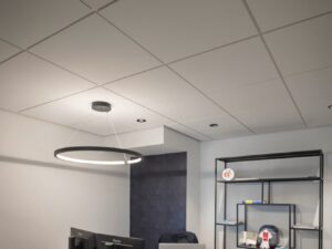 Miniaturka 6 - Okrągła lampa wisząca ONE DALI czarna w aranżacji biura