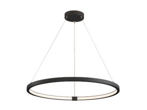 Miniaturka 2 - Lampa wisząca ONE 80 DALI czarna Ø80 cm, pełna rozeta i zawieszenie