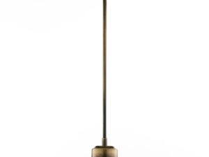 Miniaturka 2 - Lampa wisząca Opal mosiądz patynowany z białym szklanym kloszem – ujęcie z włączonym światłem