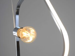 Miniaturka 4 - Lampa Oramano detal chromowanej ramy LED i oprawki E27