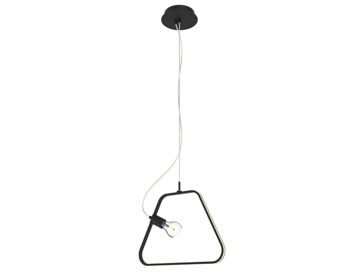 Lampa wisząca Oramano 44 cm E27 z ramą LED