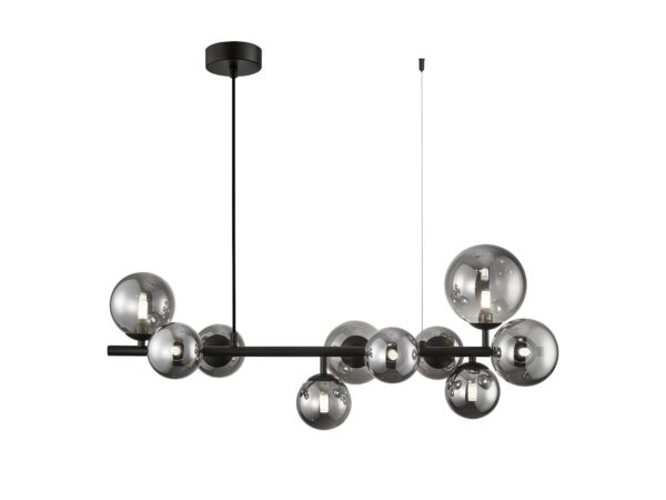 Lampa wisząca Oreseta 10-punktowa G9 czarna