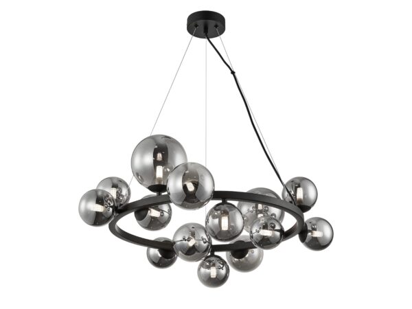 Lampa wisząca Oreseta 14-punktowa G9 czarna