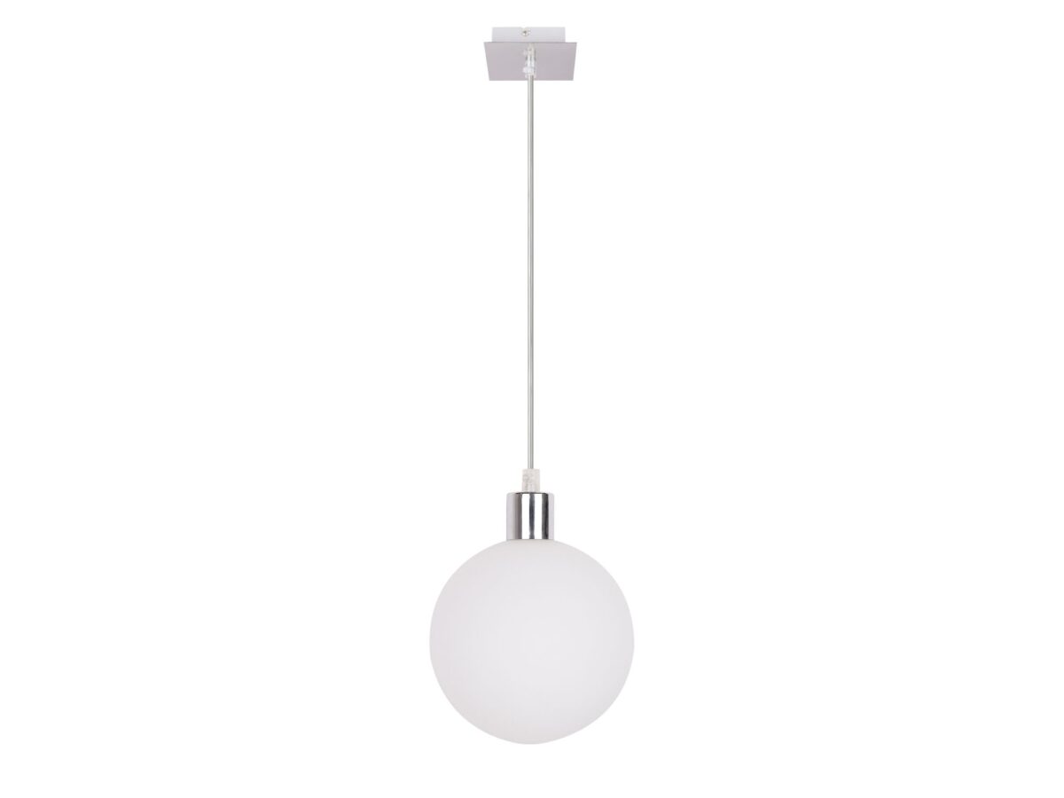 Lampa wisząca Orevina z białym szklanym kloszem 15 cm