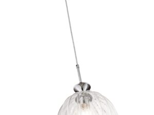 Miniaturka 3 - Lampa wisząca Oria w chromie – ujęcie boczne szklanego klosza