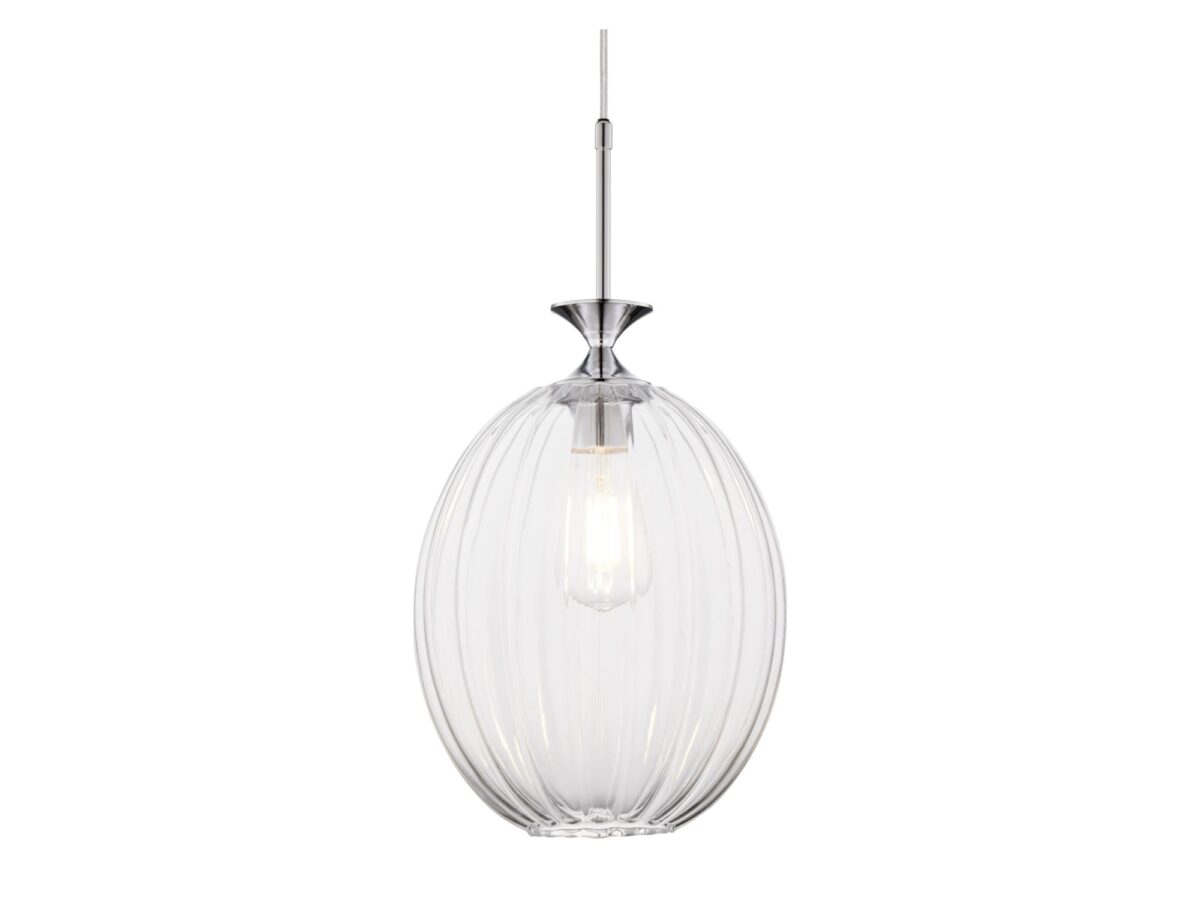 Lampa wisząca Oria ze szklanym kloszem