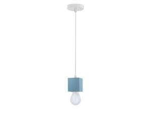 Miniaturka 2 - Lampa wisząca Oridela biała z niebieską geometryczną kostką