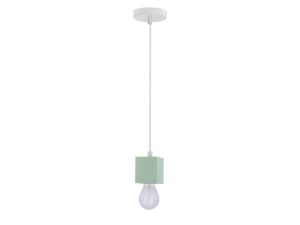 Miniaturka 1 - Lampa wisząca Oridela z jasnozieloną kostką i białym zawieszeniem