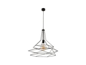 Miniaturka 1 - Lampa wisząca Oro czarna z geometryczną metalową osłoną