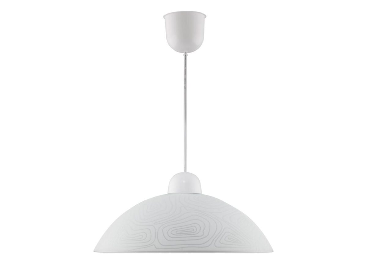 Lampa wisząca Orolina szklana 30 cm biała