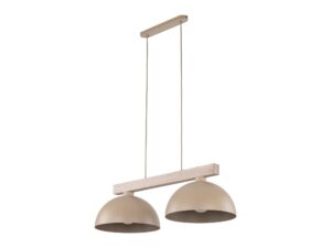 Miniaturka 1 - Lampa wisząca Oslo 2-punktowa w piaskowym beżu na białym tle