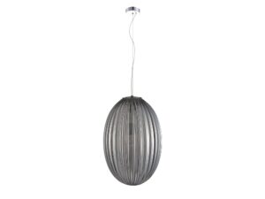 Miniaturka 5 - Lampa wisząca z owalnym dymionym kloszem – widok całości