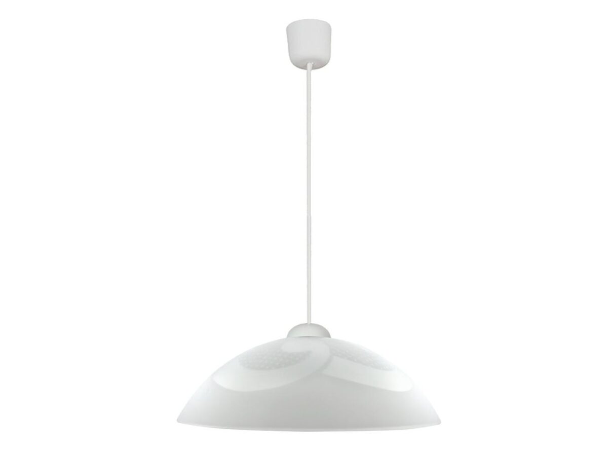Lampa wisząca Palatano biała ze wzorzystym kloszem 30 cm