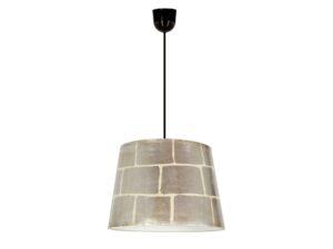 Miniaturka 1 - Lampa wisząca Palivira ze srebrnym abażurem na białym tle