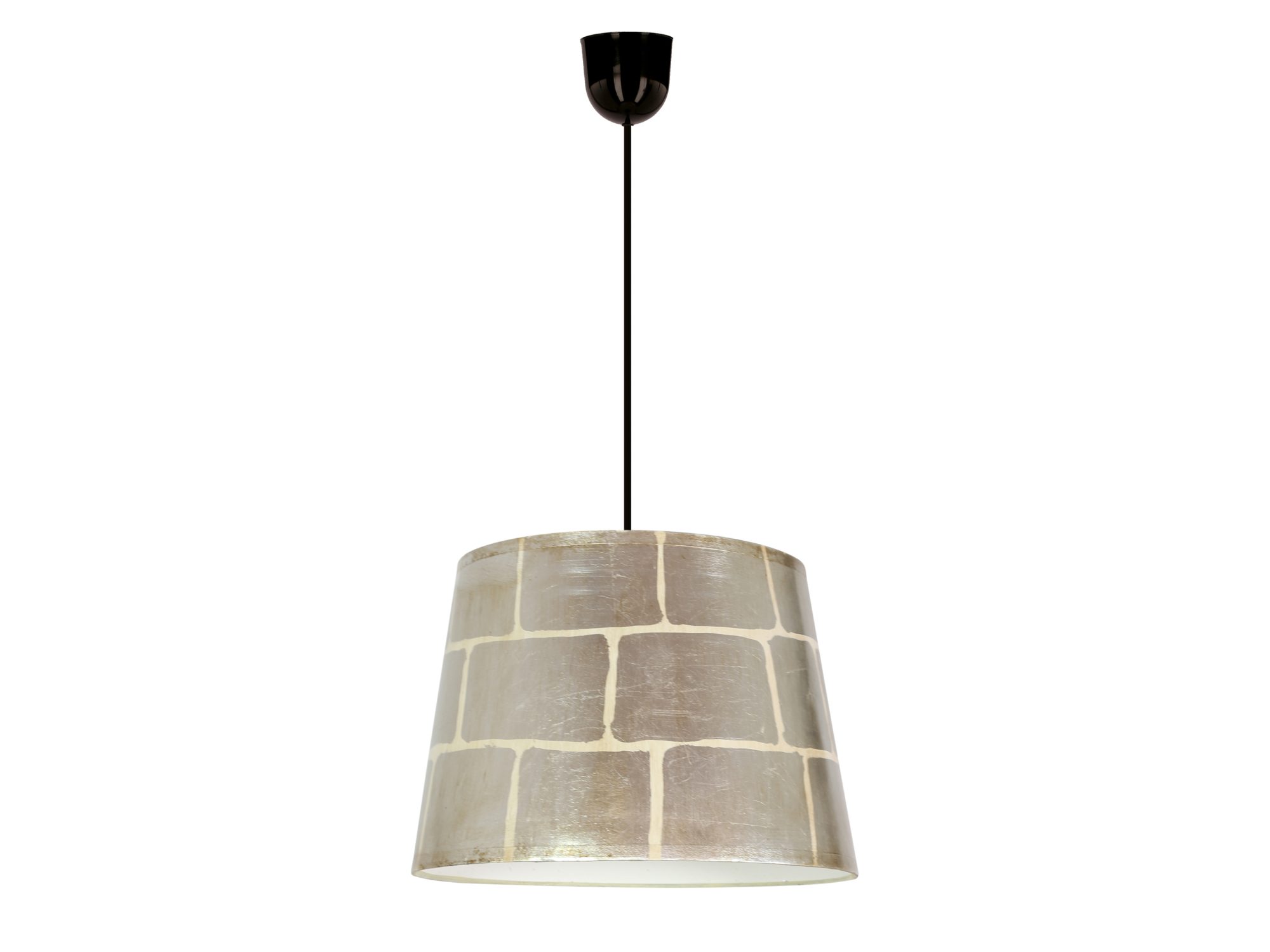 Lampa wisząca Palivira ze srebrnym abażurem na białym tle