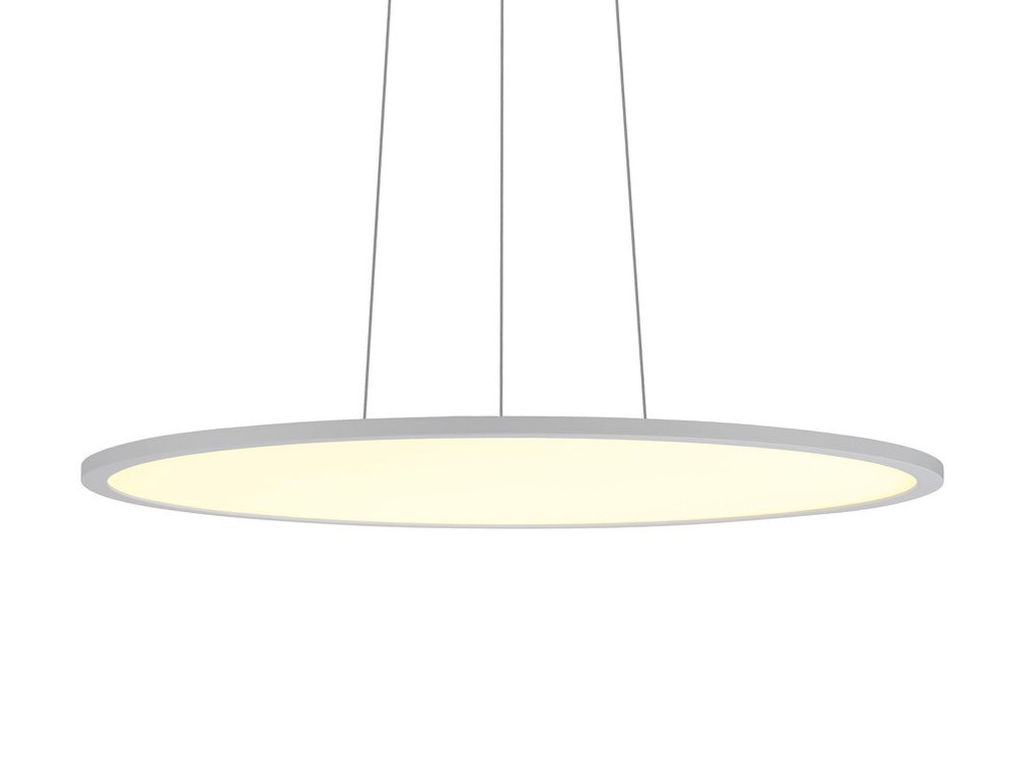 Lampa wisząca Panel 60 LED szara PHASE – cała oprawa ze świecącym kloszem