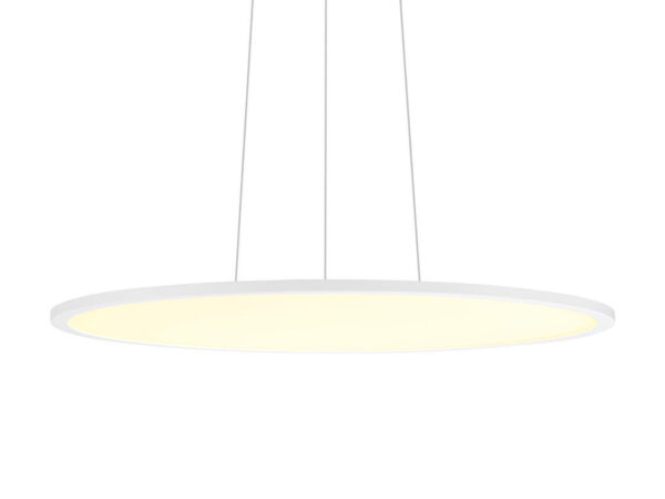 Lampa wisząca Panel 60 LED biała PHASE – cała oprawa ze świecącym kloszem