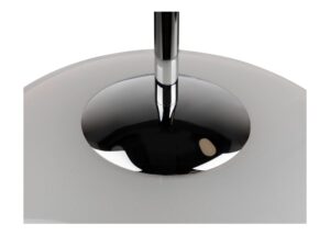 Miniaturka 1 - Biała lampa wisząca Pantilo Convex 29 z wypukłym szklanym kloszem na białym tle