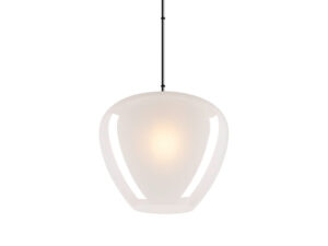 Miniaturka 1 - Biała lampa wisząca Pantilo Convex 40 z pełną rozetą i kloszem Ø40 cm