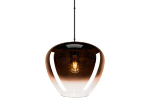 Miniaturka 5 - Miedziana lampa wisząca Pantilo Convex 40 z pełną rozetą i kloszem Ø40 cm