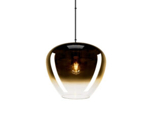Miniaturka 7 - Złota lampa wisząca Pantilo Convex 40 z pełną rozetą i kloszem Ø40 cm
