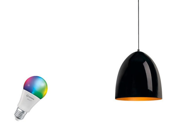 Lampa wisząca Para Cone 30 Smart Set czarno-złota z żarówką RGBW