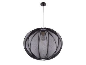 Miniaturka 3 - Lampa wisząca Pelato z czarnym kulistym abażurem z siateczki