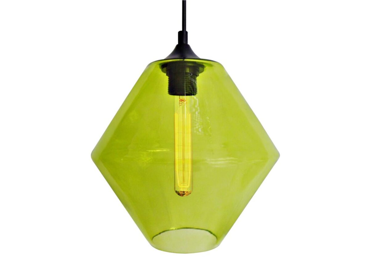 Lampa wisząca Pelotona 23 cm z barwionym szklanym kloszem