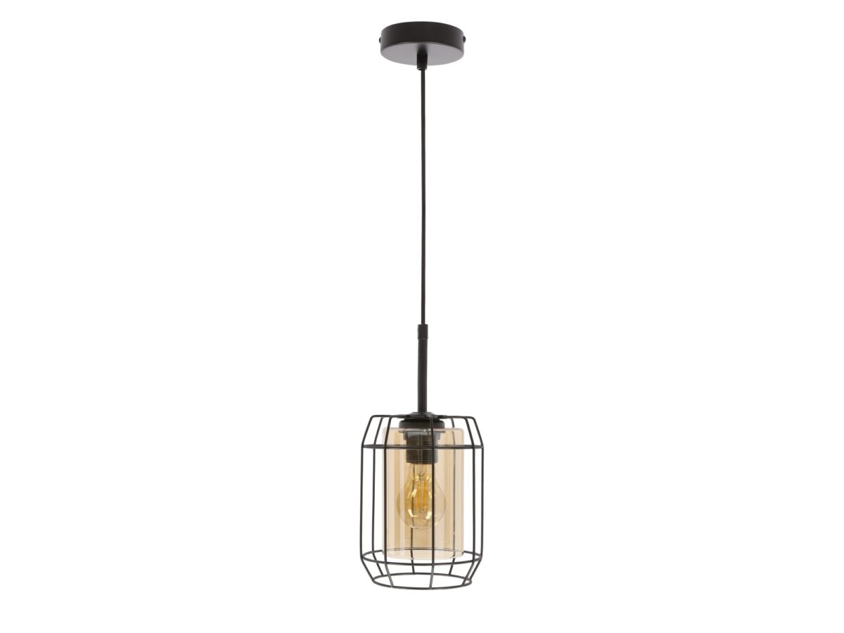 Lampa wisząca Peralo 15 cm z dekoracyjnym kloszem E27