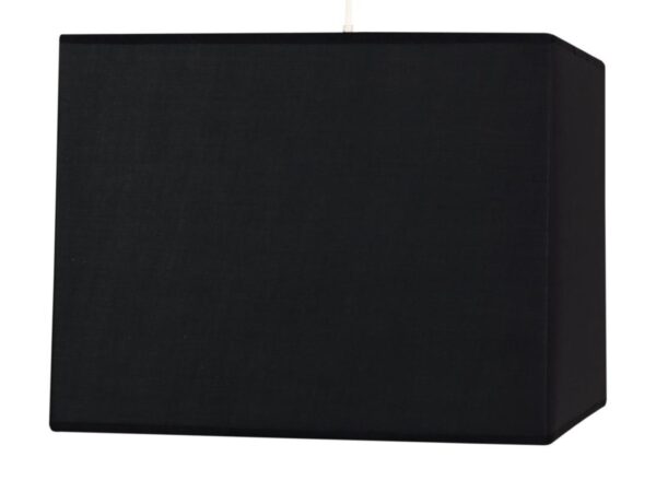 Lampa wisząca Perilona czarny kwadratowy abażur 30 cm na białym tle