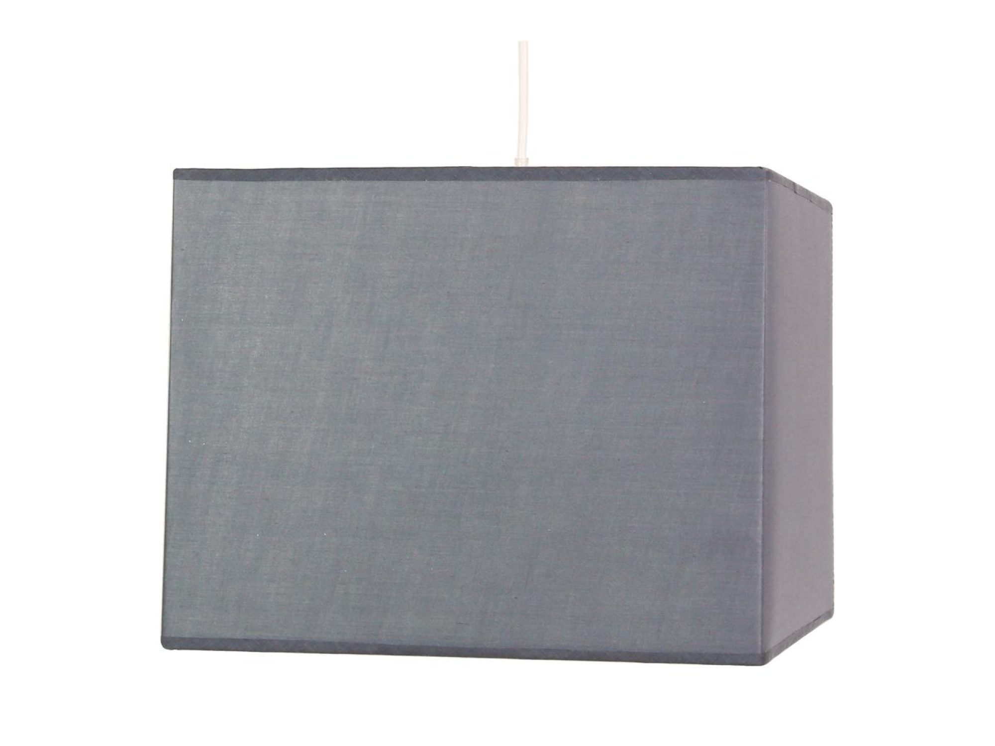 Lampa wisząca Perilona szary kwadratowy abażur 30 cm na białym tle