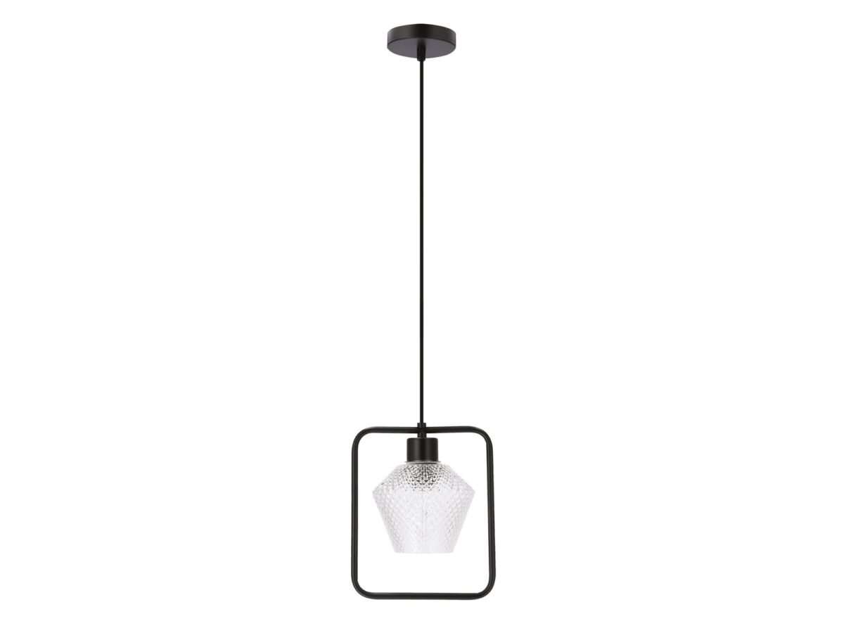 Lampa wisząca Perimia 1-punktowa z karbowanym szkłem