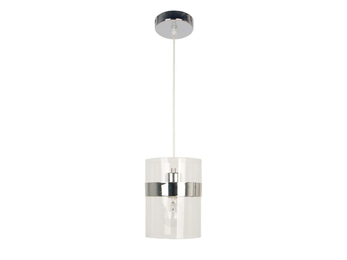 Lampa wisząca Perivano 15 cm szkło chrom E27