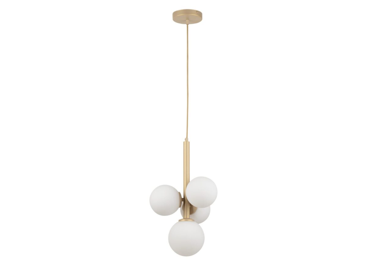 Lampa wisząca Perla 4 – 4-punktowa ze szklanymi kulami