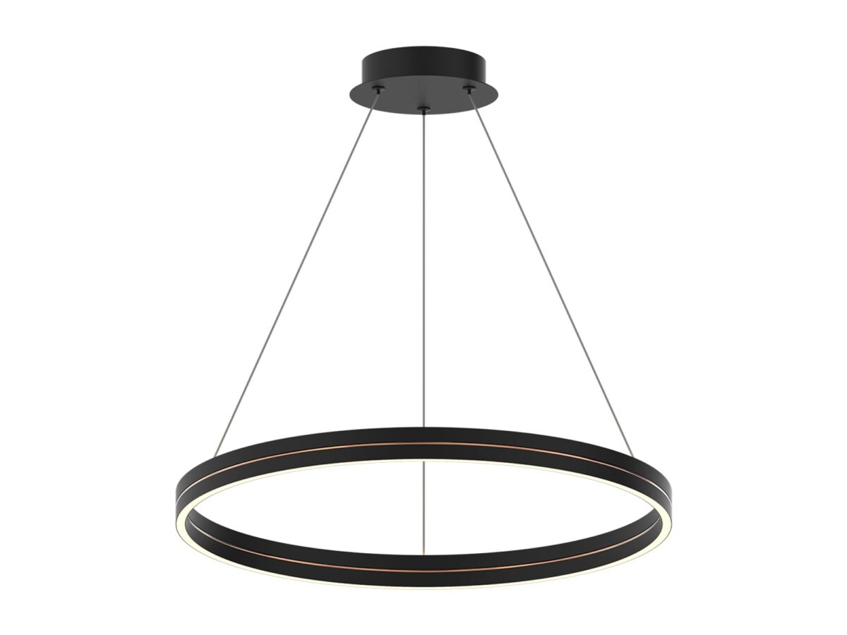Lampa wisząca Peromina LED 36 W pierścień 40 cm czarno-złota