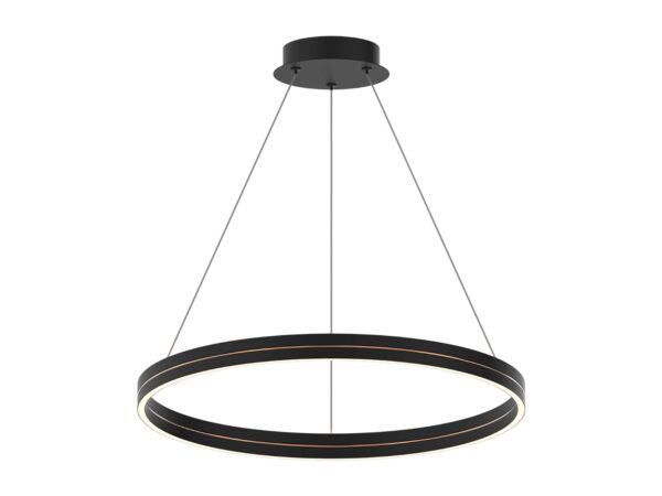 Lampa wisząca Peromina LED 36 W pierścień 40 cm czarno-złota