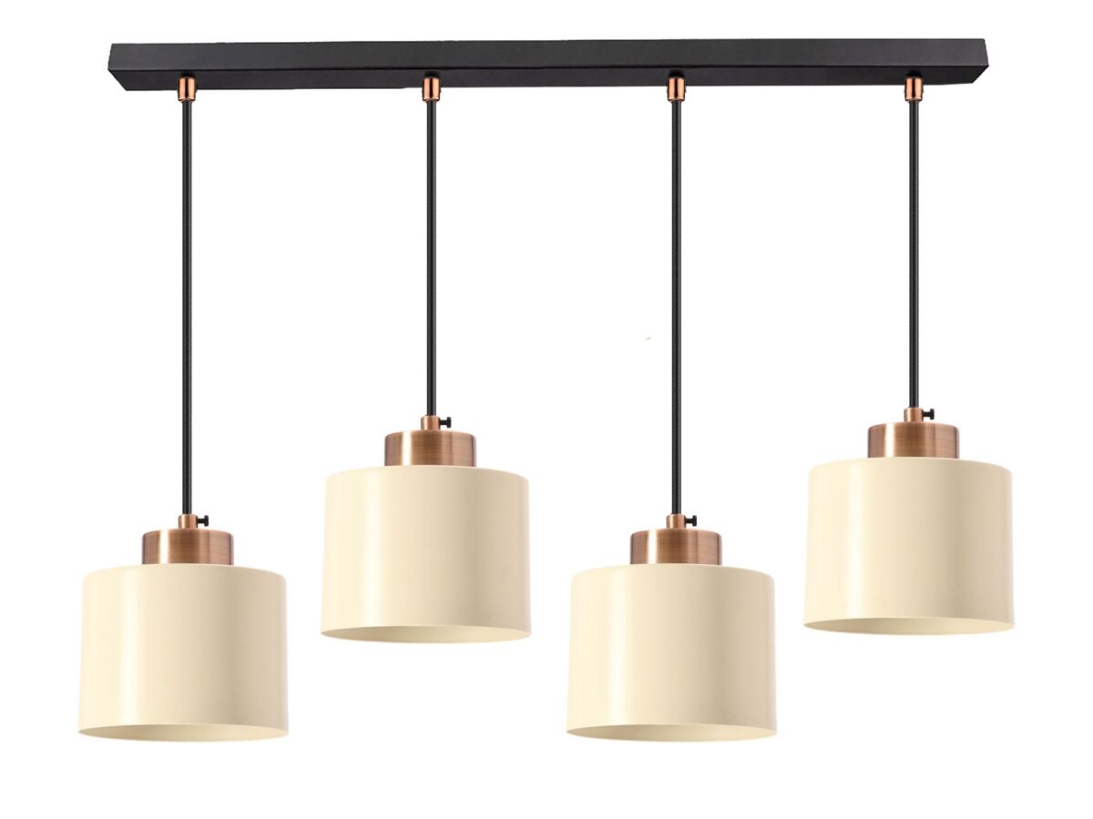 Lampa wisząca Perovina czarna 4-punktowa E27
