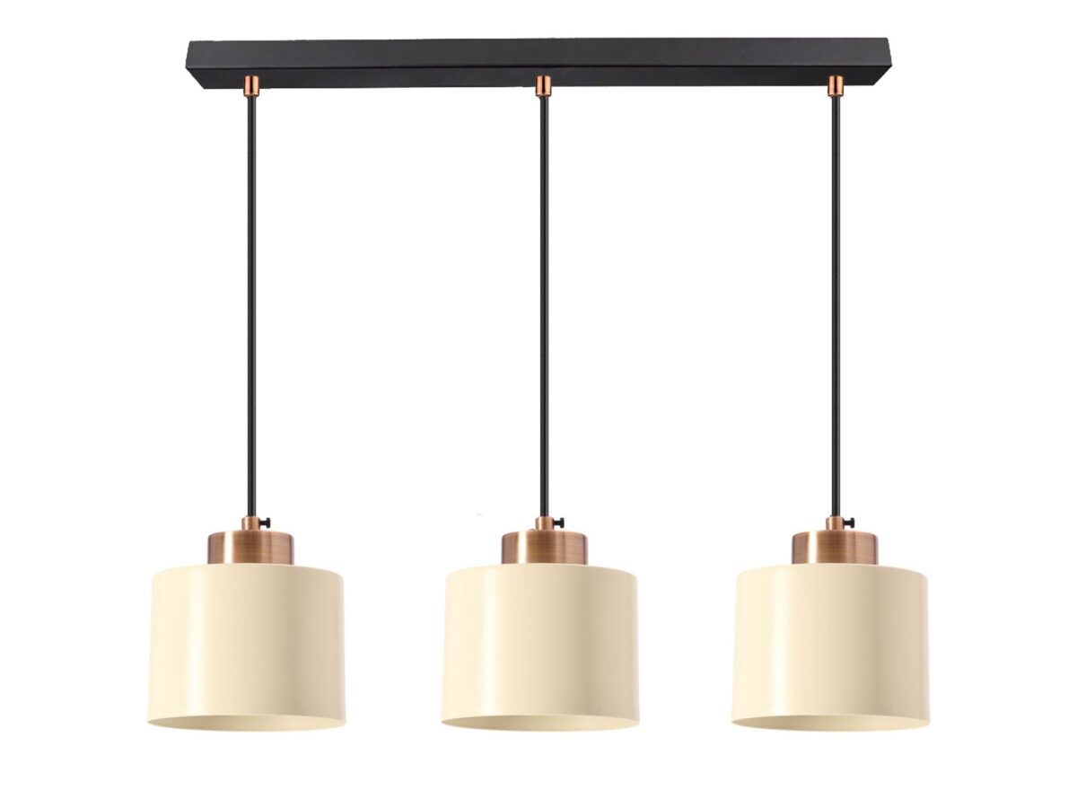 Lampa wisząca Perovina czarna 3-punktowa E27