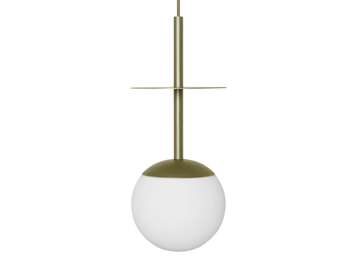 Lampa wisząca PLAAT A z mlecznym szklanym kloszem