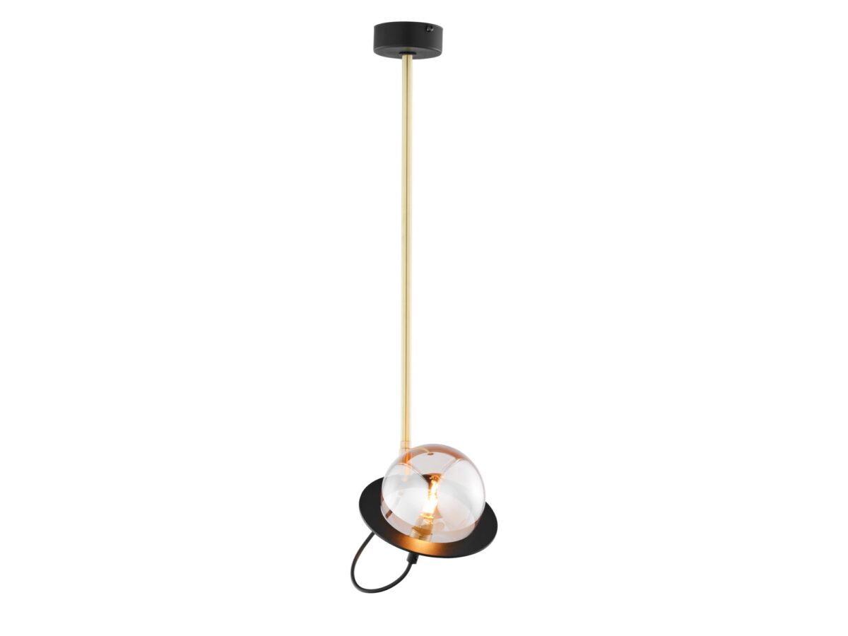 Lampa wisząca Planet z kulistym szklanym kloszem