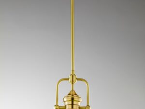 Miniaturka 2 - Lampa wisząca Platino z mosiężnym stelażem i zielonym kloszem