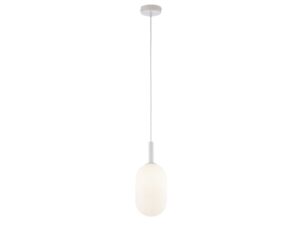 Miniaturka 8 - Lampa wisząca Pluum 1 M z rozświetlonym białym kloszem na jasnym tle